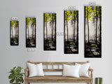 Misty Forest, Yellow Leaves, Autumn Woods, Framed Canvas Print, Nature Wall Art, Modern Home Decor, Minimalist Landscape, Fall Art