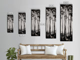 Tall Trees, Monochrome Forest, Tranquil Landscape, Framed Canvas Print, Nature Wall Art, Rustic Cabin Decor, Modern Minimalist Art