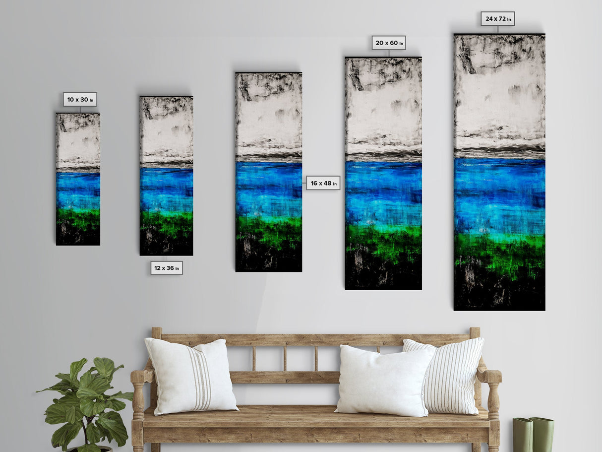 Ocean Horizon, Minimalist Seascape, Coastal Wall Art, Canvas Print, Tranquil Blue Tones, Beach House Decor, Modern Home Artwork