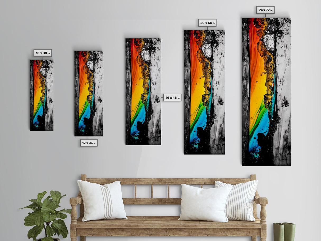 Surreal Vision, Futuristic Abstract, Black and White, Canvas Print, Contemporary Artwork, Living Room Decor, Modern Art, Mystical Vibes