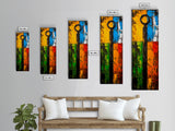 Vibrant Key Art, Colorful Modern Painting, Industrial Wall Decor, Rustic Home Accent, Unique Gift Idea, Framed Canvas Print
