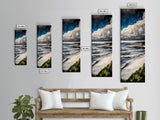 Coastal Blue, Canvas Print, Ocean Painting, Beach House Wall Art, Modern Seascape, Nautical Art, Office Wall Decor, Contemporary Artwork