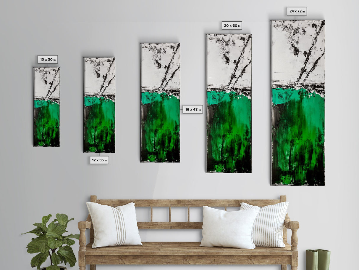 Green, Abstract, Canvas Print, Nature Artwork, Minimalist Home Decor, Textured Painting, Living Room Wall Art, Contemporary Decor