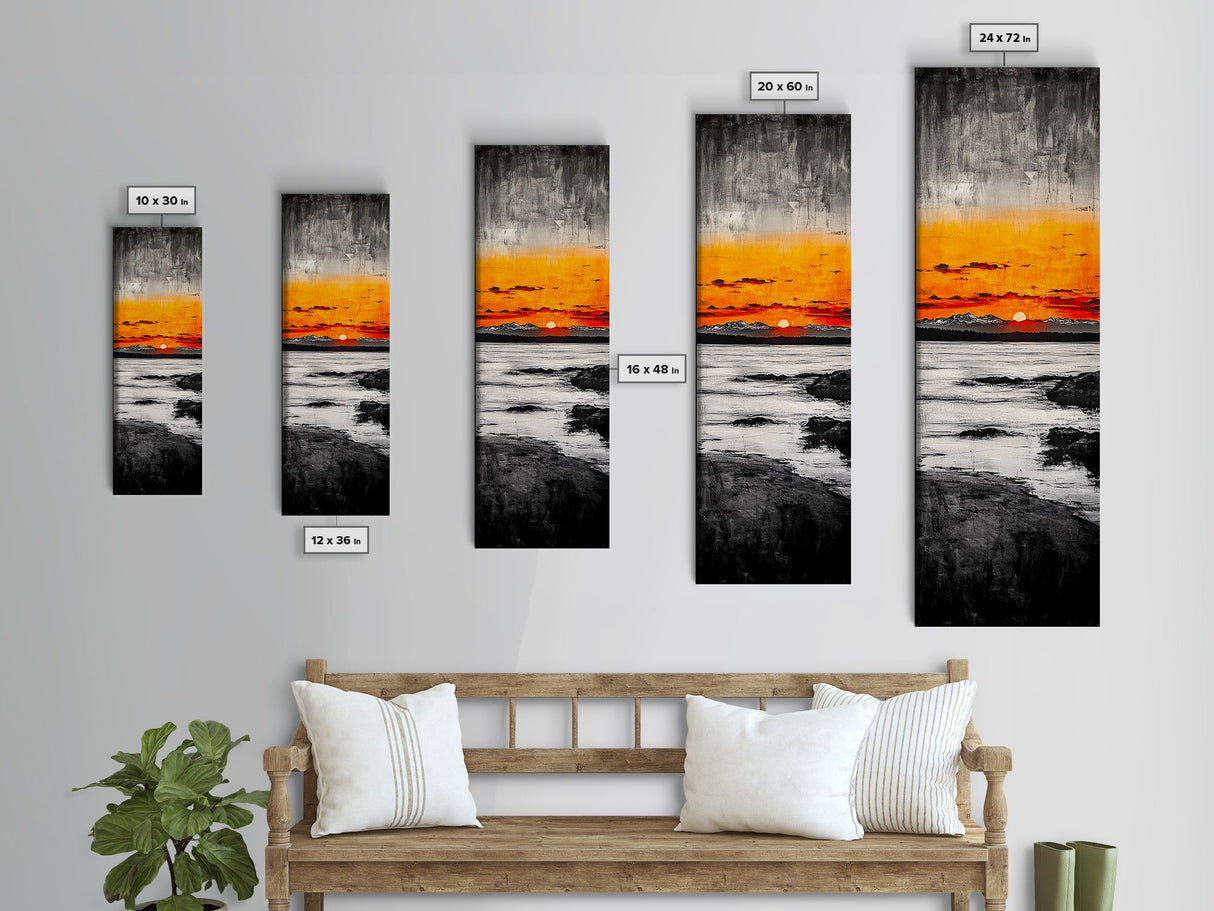 Rainbow, Waves, Abstract, Canvas Print, Colorful Ocean Scene, Coastal Home Decor, Modern Art, Large Wall Art, Bold Statement Piece