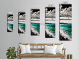 Turquoise Shore, Tropical Art, Beach Landscape, Canvas Print, Coastal Wall Art, Vibrant Ocean Decor, Living Room Artwork, Beach House