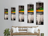 Colorful Sunset, Abstract Seascape, Modern Wall Art, Bold Landscape Painting, Framed Canvas Print, Living Room Decor, Statement Art