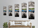 Ocean Waves, Coastal Wall Art, Blue Abstract Art, Beach House Decor, Large Canvas Print, Nautical Art, Modern Living Room Decor