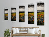 Meadow Wildflowers, Landscape Canvas Print, Fall Wall Art, Country Home Decor, Nature Art, Large Living Room Art, Rustic Wall Art