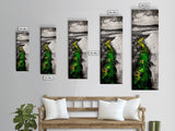 Pathway Landscape, Green and Yellow Art, Rustic Wall Art, Nature Inspired Canvas Print, Office Art, Minimalist Decor, Country Home Art