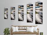 Coastal Shoreline, Blue and Green Art, Beach Wall Art, Ocean Canvas Print, Nautical Home Decor, Large Wall Art, Modern Living Room Art