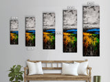 Colorful Fields, Abstract Landscape Art, Modern Nature Wall Decor, Vibrant Impressionist Painting, Living Room Wall Art, Canvas Print