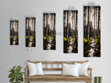 Forest Pathway, Black and White Nature Art, Autumn Trees Painting, Woodland Scene, Rustic Landscape, Living Room Wall Art, Canvas Print