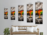 Forest Campfire, Fall Wall Art, Wilderness Painting, Framed Canvas Print, Rustic Home Decor, Warm Autumn Art, Cabin Living Room Decor