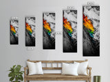Liquid Fire, Abstract Wall Art, Fiery Painting, Framed Canvas Print, Modern Home Decor, Colorful Energy Art, Vibrant Living Room Accent