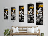 Wildflowers Bloom, Nature Landscape, Fall Forest Scene, Canvas Print, Rustic Wall Art, Yellow White Art, Boho Decor, Country Home Decor