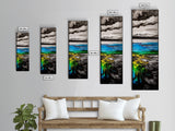 Mountain Reflection, Nature Landscape, Lake Scene, Canvas Print, Blue and Green Wall Art, Outdoor Adventure Art, Living Room Decor