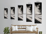 Beach Sunset, Coastal Wall Art, Seascape Painting, Ocean Waves, Framed Canvas Print, Minimalist Decor, Bedroom Wall Art, Gift Idea