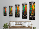 Abstract Expression, Colorful Art, Bold Palette, Framed Canvas Print, Modern Decor, Artistic Statement, Living Room Wall Art