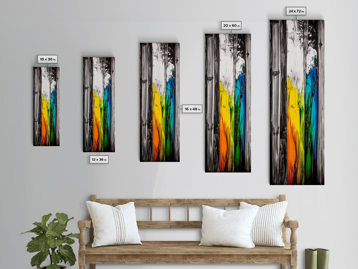 Rustic Wood, Vibrant Texture, Nature Inspired Art, Framed Canvas Print, Farmhouse Decor, Cozy Cabin Artwork, Statement Piece