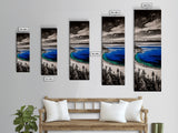 Lake View, Mountain Reflection, Black and White Art, Framed Canvas Print, Cabin Decor, Nature Inspired, Peaceful Wall Art