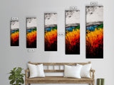 Vibrant Field Painting, Abstract Landscape Art, Bold Colorful Decor, Framed Canvas Print, Boho Wall Art, Living Room Statement Piece
