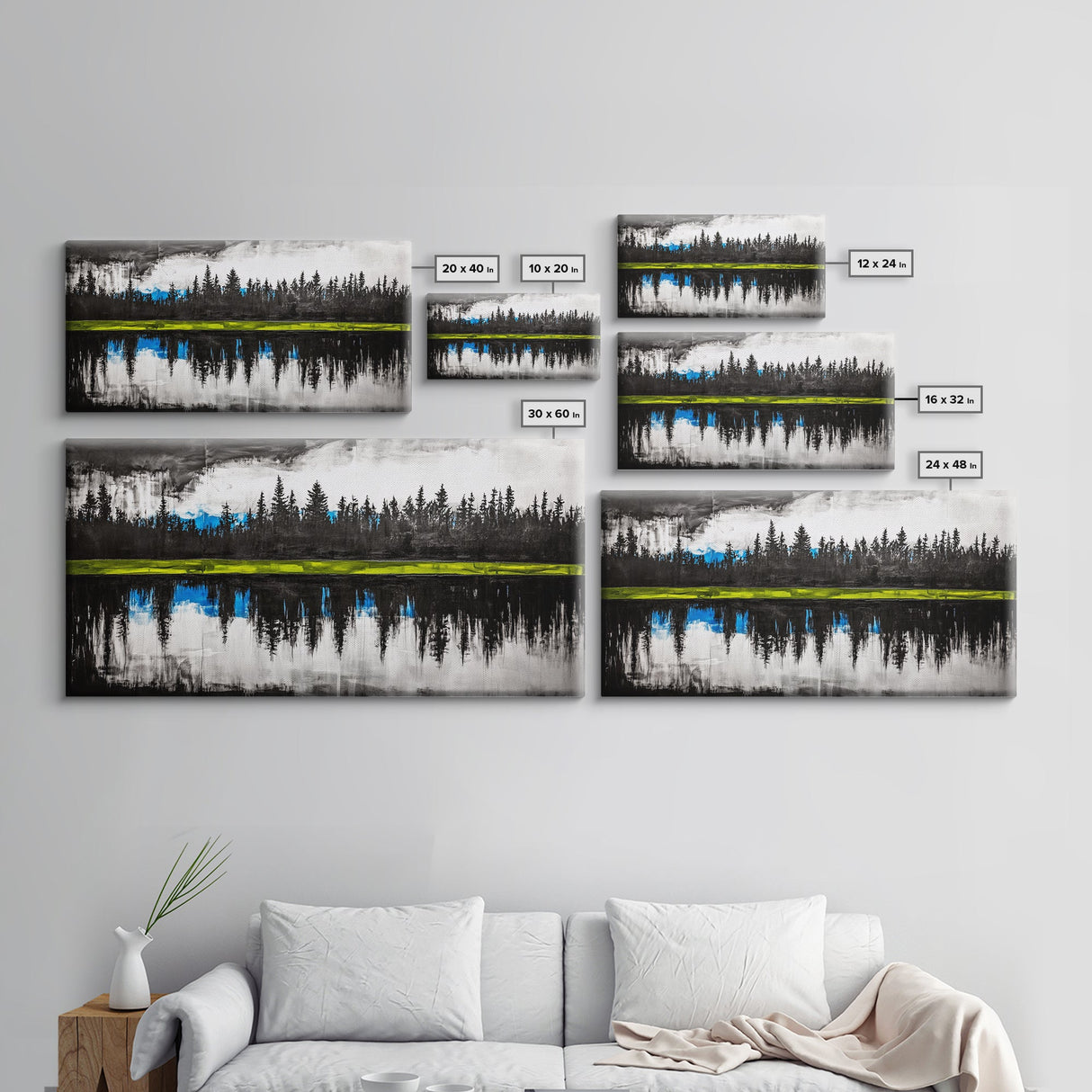 Lake Reflection, Forest Landscape, Tranquil Wall Art, Canvas Print, Nature Lover Gift, Bedroom Wall Art, Zen Home Decor
