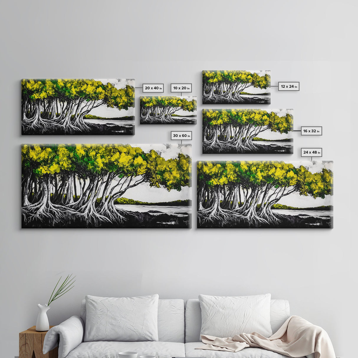 Tree Roots, Forest, Natural, Canvas Print, Modern Nature Art, Woodland Decor, Earthy Home Aesthetic, Botanical Painting, Rustic Wall Art