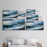 Stormy Waves, Dramatic Seascape, Canvas Print, Coastal Wall Art, Beach House Decor, Nautical Art, Moody Ocean Scene, Living Room Wall Art