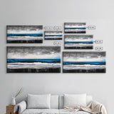 Ocean Wave, Moody Seascape, Coastal Art, Framed Canvas Print, Minimalist Wall Decor, Beach House Art, Modern Home Decor