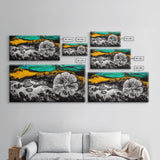 Abstract Fluid, Colorful Swirl, Black Gold Art, Canvas Print, Modern Wall Art, Living Room Art, Unique Home Decor