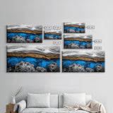 Abstract Water, Blue Earth, Modern Art, Canvas Print, Minimalist Ocean Decor, Contemporary Wall Art, Living Room Artwork