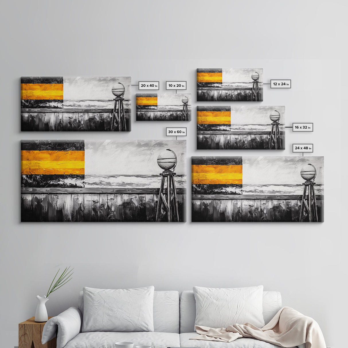 Buoy, Nautical, Ocean, Abstract, Framed Canvas Print, Coastal Decor, Beach House Wall Art, Minimalist Art, Modern Abstract Painting