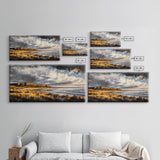 Canyon, Dramatic Sky, Southwest, Desert, Framed Canvas Print, Western Landscape Wall Art, Rustic Home Decor, Nature Painting, Fall Colors
