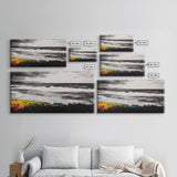 Moody Seascape, Coastal Waves, Black and White Art, Canvas Print, Beach House Decor, Modern Minimalist Wall Art, Office Wall Decor