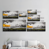 Sunset Seascape, Coastal Wall Art, Modern Beach Decor, Ocean Painting, Large Framed Canvas Print, Living Room Art, Minimalist Art