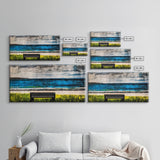 Beach View, Ocean Wall Art, Coastal Home Decor, Blue Canvas Print, Nature Artwork, Living Room Art, Nautical Art, Summer Wall Decor