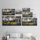 Forest Meadow, Wildflower Wall Art, Nature Canvas Print, Botanical Artwork, Rustic Home Decor, Fall Landscape, Living Room Wall Art