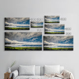 Deep Blue Ocean, Crashing Waves, Coastal Beauty, Canvas Print, Modern Beach Art, Nautical Home Decor, Living Room Wall Art, Bold Colors