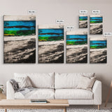Blue Horizon, Abstract Seascape, Coastal Vibes, Nautical Decor, Framed Canvas Print, Living Room Art, Ocean Lovers Gift, Modern Wall Art