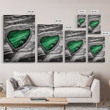 Emerald Pool, Abstract Geode, Nature Art, Textured Painting, Framed Canvas Print, Modern Earth Tones, Office Wall Art, Luxe Home Decor
