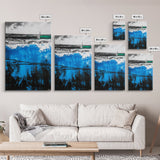 Ocean Waves, Abstract Seascape, Blue Wall Art, Coastal Decor, Modern Nautical, Large Wall Art, Living Room, Canvas Print, Gift Idea
