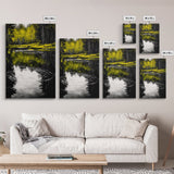 Forest Reflection, Nature Canvas Print, Black and White Photography, Zen Wall Art, Tranquil Home Decor, Modern Landscape Artwork