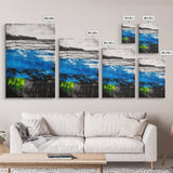 Ocean Waves, Seascape Canvas Print, Beach Wall Art, Coastal Home Decor, Living Room Artwork, Blue Abstract Painting, Nautical Art