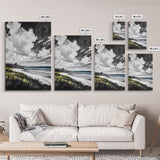 Castle View, Dramatic Seascape Art, Coastal Landscape Print, Nautical Decor, Ocean Lover Gift, Framed Canvas Print, Travel Aesthetic
