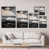 Black and White Ocean, Stormy Seascape, Dramatic Waves, Moody Wall Art, Coastal Home Decor, Canvas Print, Modern Beach House Art
