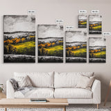 Rolling Hills, Fall Landscape, Scenic Wall Art, Canvas Print, Autumn Colors, Farmhouse Style, Rustic Decor, Warm Tones, Nature Inspired