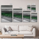 Ocean Waves, Coastal Wall Art, Beach House Decor, Canvas Print, Nautical Artwork, Minimalist Seascape, Blue and Green Painting
