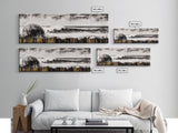 Surreal Ocean Art, Black and White Wave Print, Modern Seascape Painting, Coastal Wall Decor, Abstract Beach Canvas Print, Framed Canvas Print