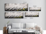 Grassy Field Painting, Minimalist Art, Nature Inspired, Modern Wall Decor, Black and White Art, Framed Canvas Print, Office Wall Art