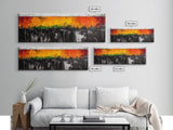 Fiery Abstract, Autumn Tones, Modern Expressionist, Framed Canvas Print, Fall Home Decor, Contemporary Art, Bold Wall Art, Statement Piece